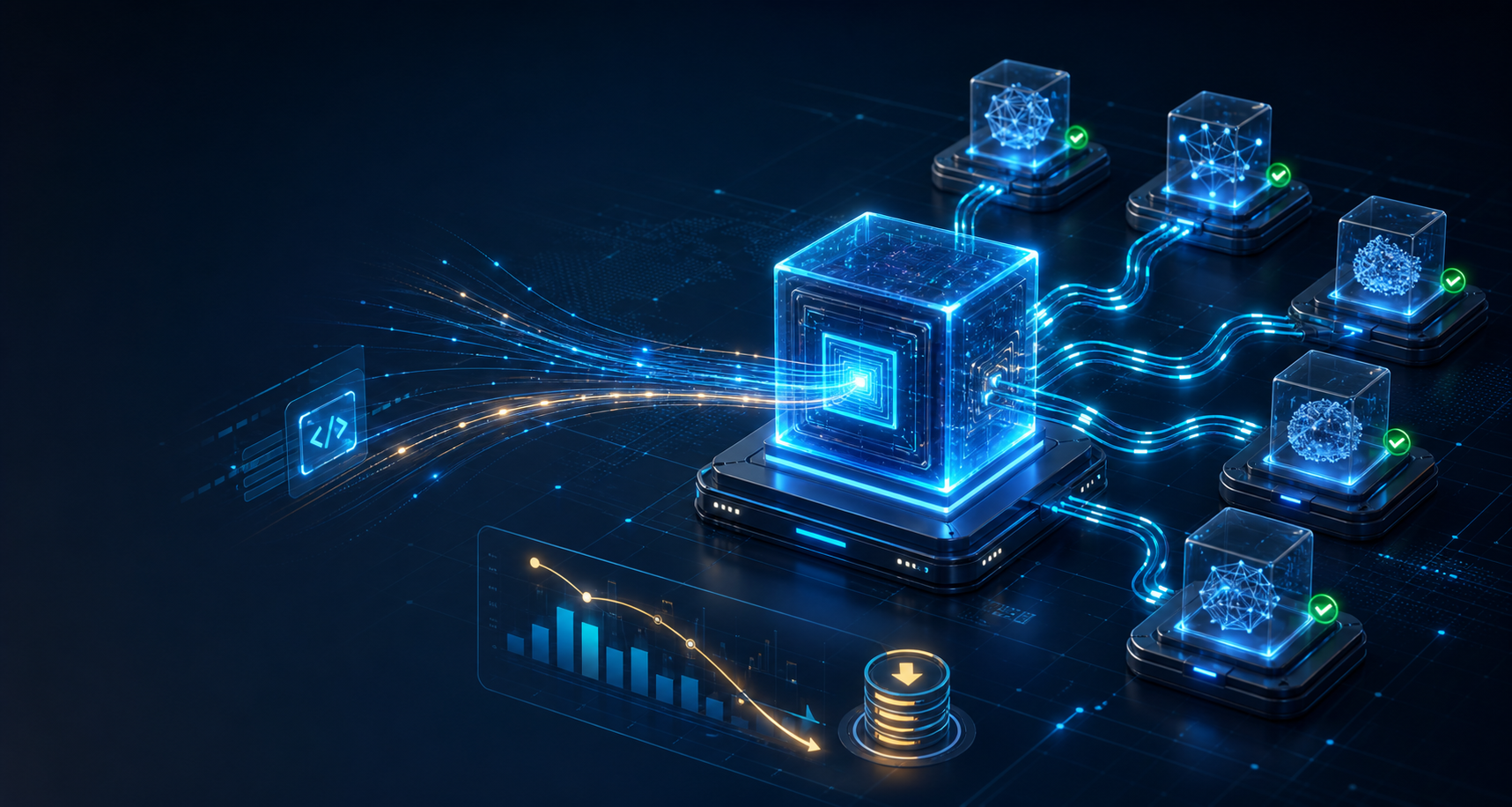AI 大模型聚合 API 网关视觉图